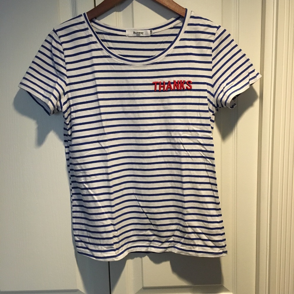 Runway Paris cotton striped T-shirt size S